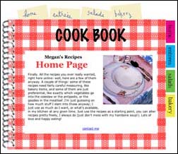 screeenshot of recipe book webpage
