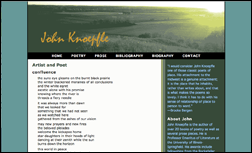 screeenshot of John Knoepfle homepage
